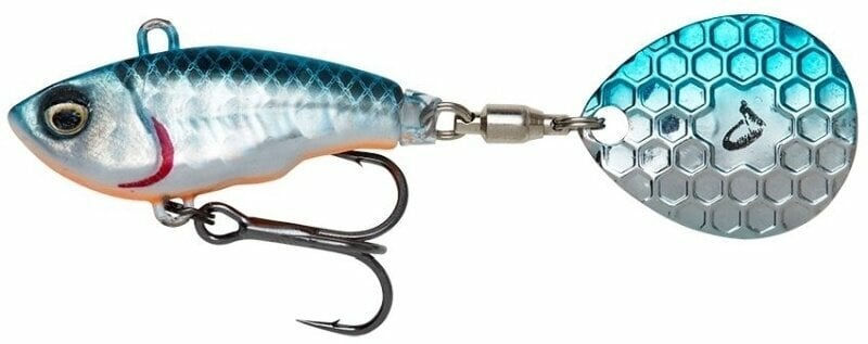 Wobbler de pesca Savage Gear Fat Tail Spin (NL) Blue Silver 5,5 cm 6,5 g Wobbler de pesca