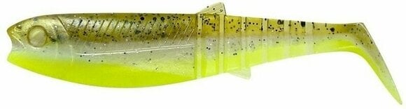 Isca de borracha Savage Gear Cannibal Shad 5 pcs Green Pearl Yellow 10 cm 9 g - 1