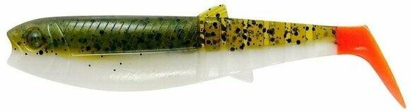 Rubber Lure Savage Gear Cannibal Shad 5 pcs Olive Hot Orange 10 cm 9 g - 1