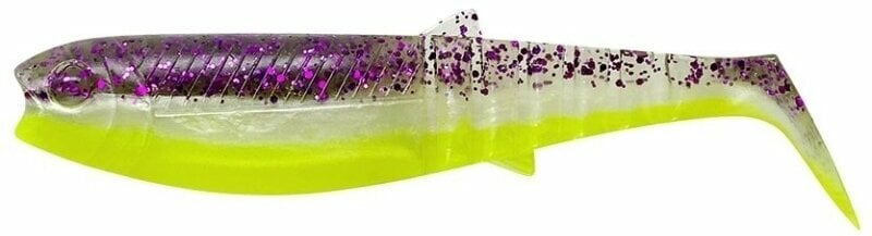 Isca de borracha Savage Gear Cannibal Shad 5 pcs Purple Glitter Bomb 10 cm 9 g