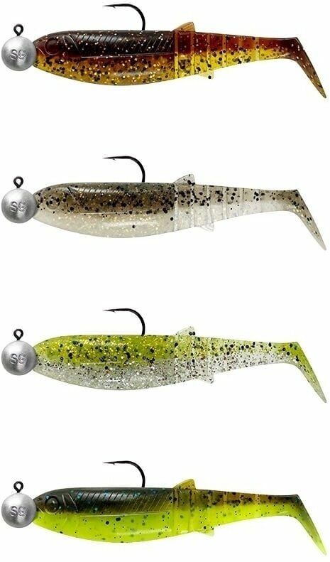 Rubber Lure Savage Gear Cannibal Shad Clear Water Mix Holo Baitfish-Motor Oil UV-Ice Minnow-Chartreuse Pumpkin 6,8 cm 3 g-5 g