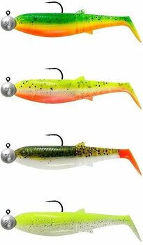 Soft Lure Savage Gear Cannibal Shad Dark Water Mix Fire Cracker-Lemon Cracker-Olive Hot Orange-Fluo Yellow Glow 6,8 cm 3 g-5 g Soft Lure - 1