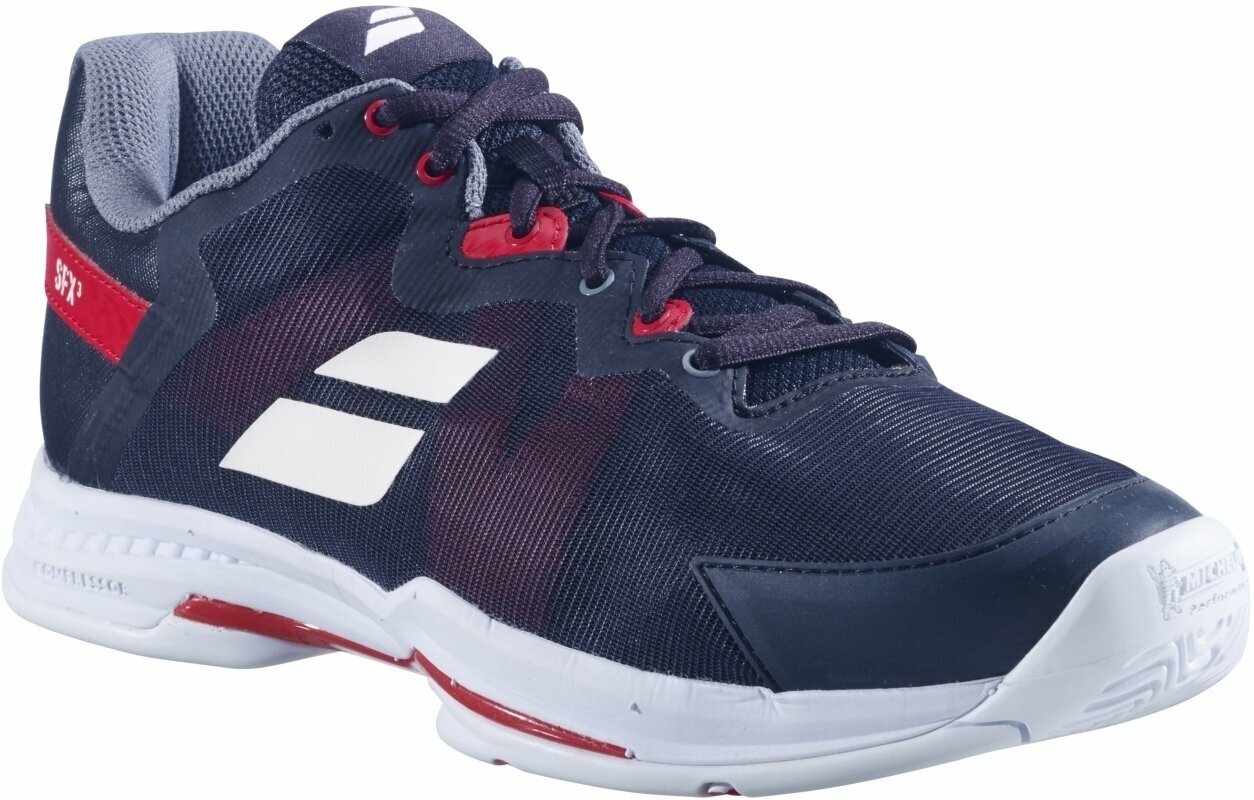 Men´s Tennis Shoes Babolat SFX3 All Court Men Black/Poppy Red 43 Men´s Tennis Shoes
