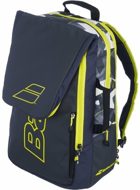 Tenisová taška Babolat Pure Aero Backpack 3 Grey/Yellow/White Tenisová taška