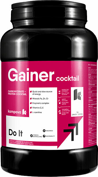 Sacharydy i gainery Kompava Gainer Cocktail Banan 2500 g Sacharydy i gainery