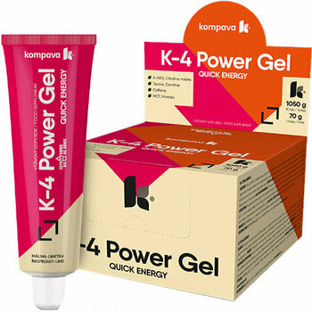 Gél Kompava K4-Power gel Raspberry/Lime 15 x 70 g Gél - 1