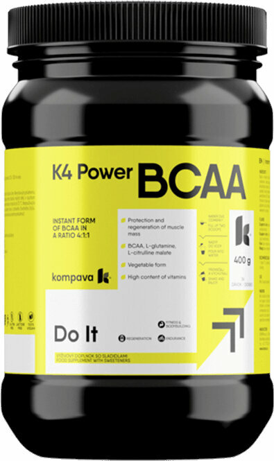 Acides aminés et BCAA Kompava K4 Power BCAA 4:1:1 kiwi 400 g Acides aminés et BCAA
