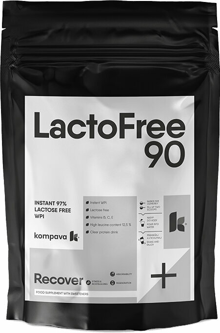 Tejsavó fehérje Kompava LactoFree 90 Raspberry 500 g Tejsavó fehérje