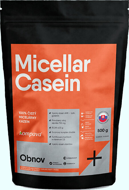 Casein Protein Kompava Micellar Casein Chocolate/Orange 500 g Casein Protein