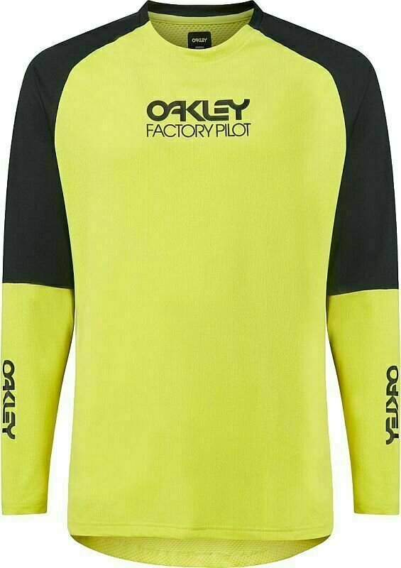 Велосипедна тениска Oakley Factory Pilot MTB LS Jersey II Джърси Black/Sulphur XL