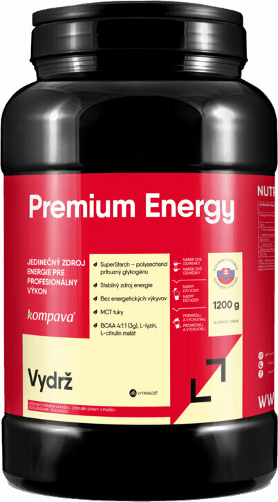 Isotonisk drik Kompava Premium Energy Strawberry/Lime 1200 g Isotonisk drik