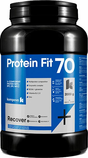 Protéine multi-composants Kompava ProteinFit 70 Banane 2000 g Protéine multi-composants