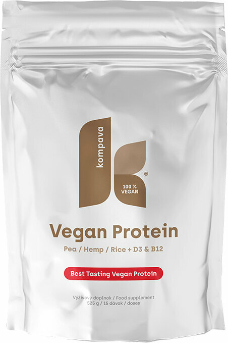 Proteínas de origen vegetal Kompava Vegan Protein Chocolate/Orange 525 g Proteínas de origen vegetal