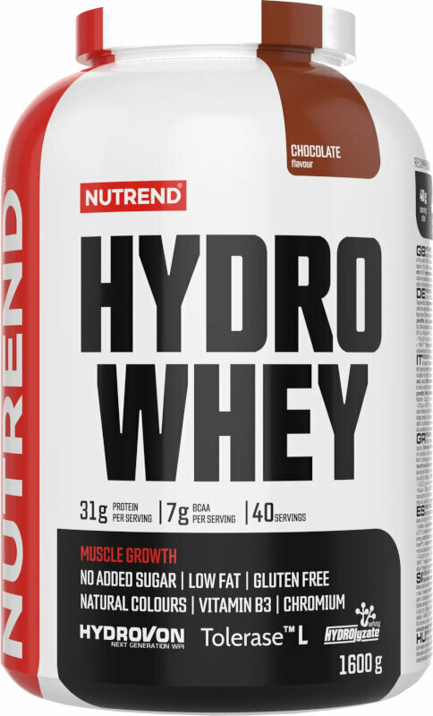 Białko izolat NUTREND Hydro Whey Czekolada 1600 g Białko izolat