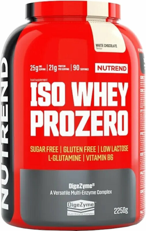 Protein Isolate NUTREND Iso Whey Prozero White Chocolate 2250 g Protein Isolate