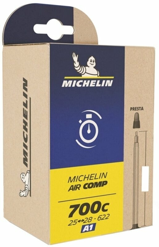 Душа на велосипед Michelin Air Comp 18-25 mm 77.0 Black 48.0 Presta Велосипедна тръба