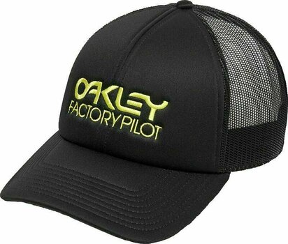 Cyklistická čepice Oakley Factory Pilot Trucker Hat Black/Sulphur UNI Kšiltovka - 1