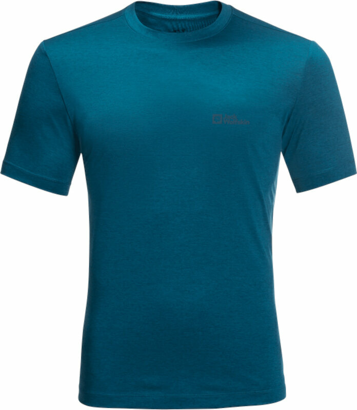 Camisa para exteriores Jack Wolfskin Hiking S/S T M Blue Daze S Camiseta