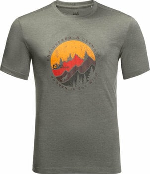 T-shirt de exterior Jack Wolfskin Hiking S/S T M Gecko Green M T-Shirt - 1