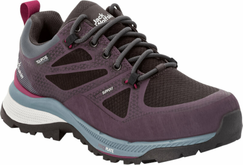 Calzado de mujer para exteriores Jack Wolfskin Force Striker Texapore Low W Purple/Grey 39,5 Calzado de mujer para exteriores