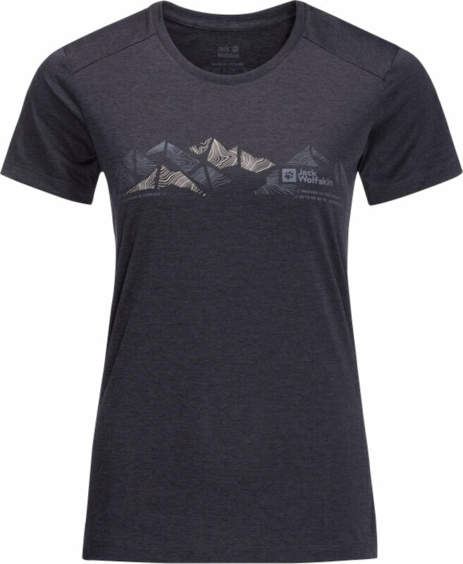 Outdoor T-Shirt Jack Wolfskin Crosstrail Graphic T W Graphite Nur eine Größe Outdoor T-Shirt