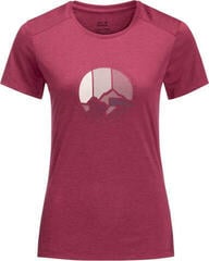 Outdoorové tričko Jack Wolfskin Crosstrail Graphic T W Sangria Red One Size Tričko