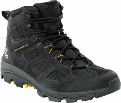 Mens Outdoor Shoes Jack Wolfskin Vojo 3 Texapore Mid M Black/Burly Yellow 41 Mens Outdoor Shoes - 1