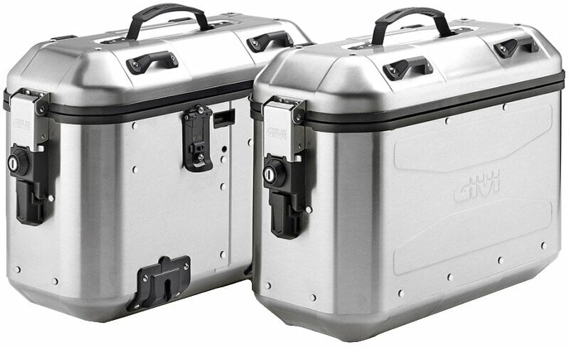 Страничен куфар за мотор Givi Trekker Dolomiti 36 Silver (2-pack) Monokey 36 L