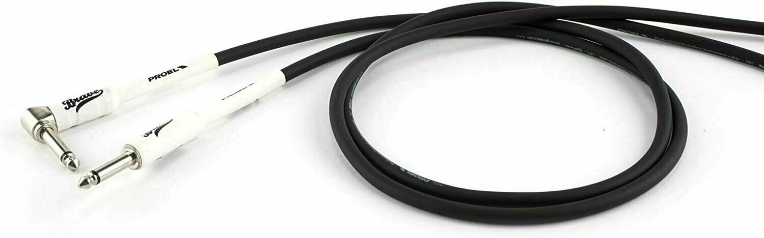 Инструментален кабел PROEL BRV120LU3BK Бял 3 m Директен - Ъглов