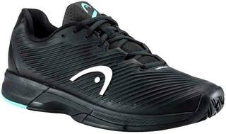 Pantofi de tenis pentru bărbați Head Revolt Pro 4.0 Men Black/Teal 40,5 Pantofi de tenis pentru bărbați