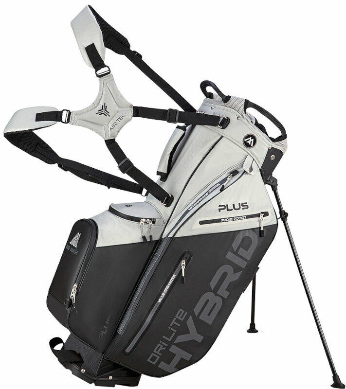 Sac de golf Big Max Dri Lite Hybrid Plus Grey/Black Sac de golf