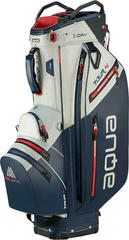 Sac de golf pentru cărucior Big Max Aqua Tour 4 Off White/Navy/Red Sac de golf pentru cărucior