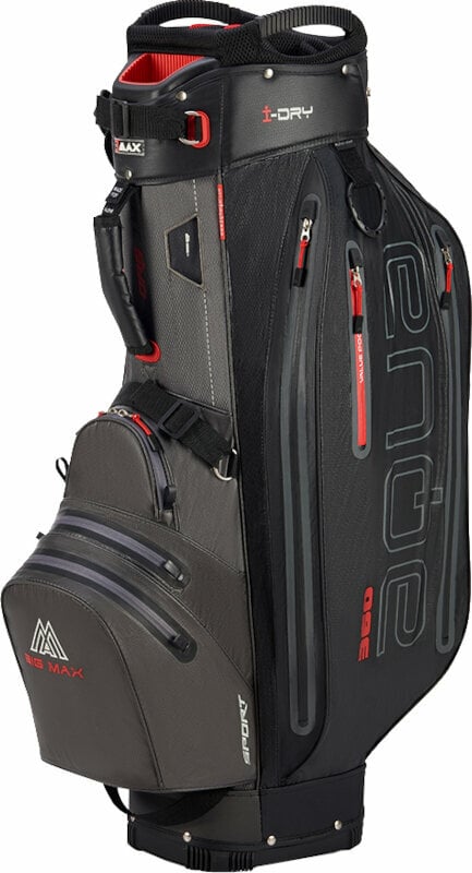 Golfbag Big Max Aqua Sport 360 Charcoal/Black/Red Golfbag (Nur ausgepackt)
