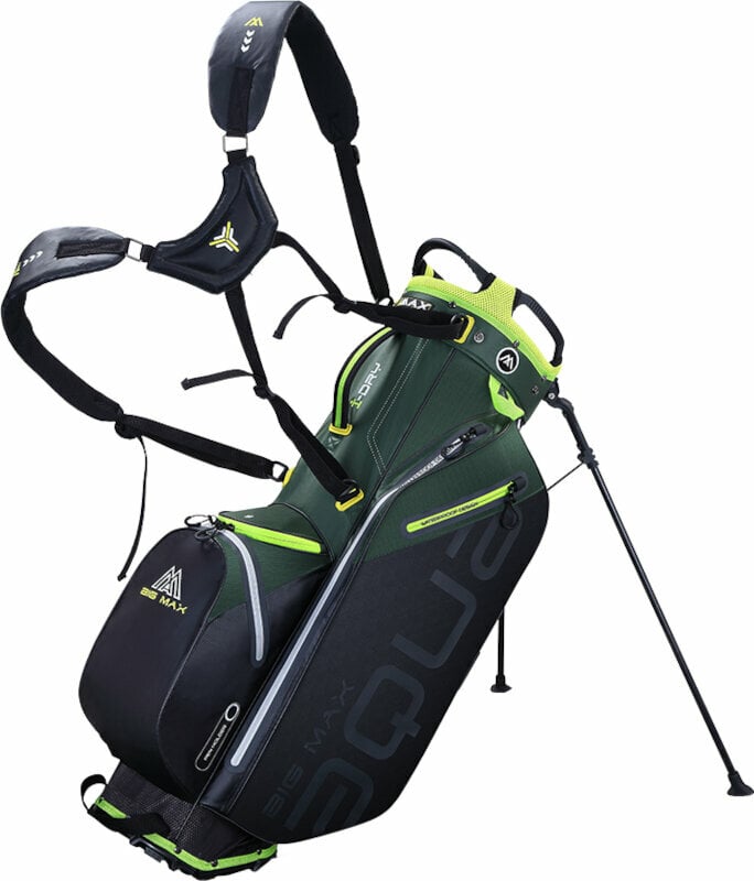 Golf torba Stand Bag Big Max Aqua Eight G Forest Green/Black/Lime Golf torba Stand Bag
