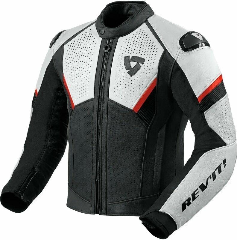 Usnjena jakna Rev'it! Jacket Matador Black/Neon Red 58 Usnjena jakna