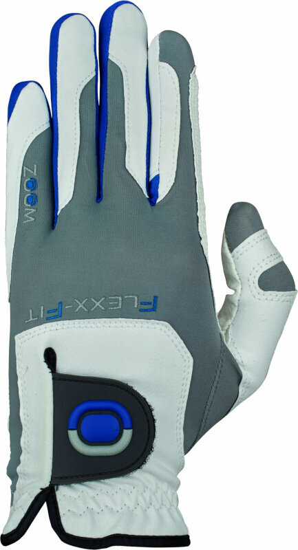 Levně Zoom Gloves Tour Mens Golf Glove White/Silver/Blue LH