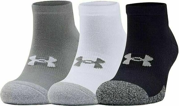 Ponožky Under Armour UA Heatgear Low Cut 3pk Ponožky Steel/White XL