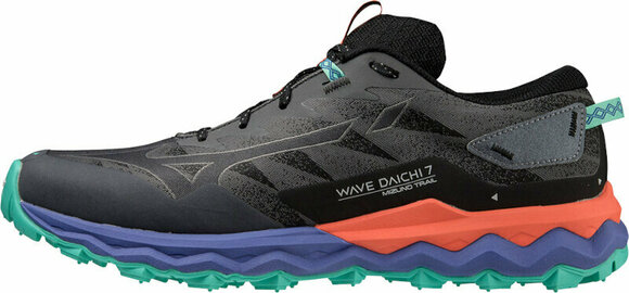Trail running shoes Mizuno Wave Daichi 7 Iron Gate/Ebony/Living Coral 40,5 Trail running shoes - 1