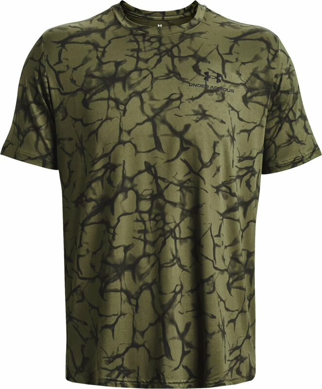 Under Armour Men's UA Rush Energy Print Short Sleeve Marine OD Green/Black XL