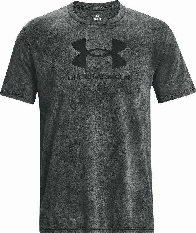 Fitness shirt Under Armour Men's UA Wash Tonal Sportstyle Short Sleeve Black Medium Heather/Black M Fitness shirt