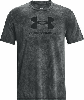 Fitness tričko Under Armour Men's UA Wash Tonal Sportstyle Short Sleeve Black Medium Heather/Black 2XL Fitness tričko - 1