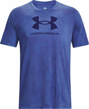 Fitness T-Shirt Under Armour Men's UA Wash Tonal Sportstyle Short Sleeve Sonar Blue Medium Heather/Sonar Blue M Fitness T-Shirt - 1