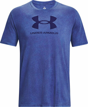 Fitness tričko Under Armour Men's UA Wash Tonal Sportstyle Short Sleeve Sonar Blue Medium Heather/Sonar Blue XL Fitness tričko - 1
