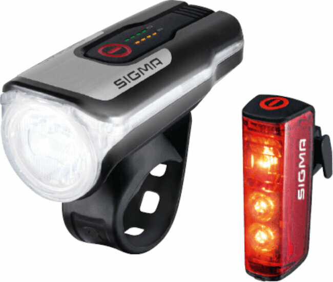 Oświetlenie rowerowe Sigma Aura Black/Grey 80 lux Oświetlenie rowerowe