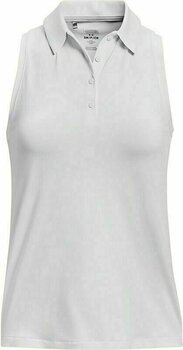 Chemise polo Under Armour Women's UA Zinger Sleeveless Polo White/Halo Gray/Metallic Silver L