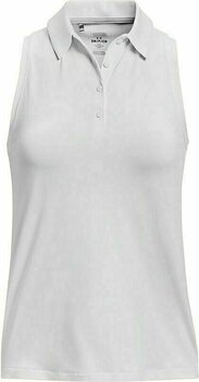 Chemise polo Under Armour Women's UA Zinger Sleeveless White/Halo Gray/Metallic Silver S Chemise polo - 1