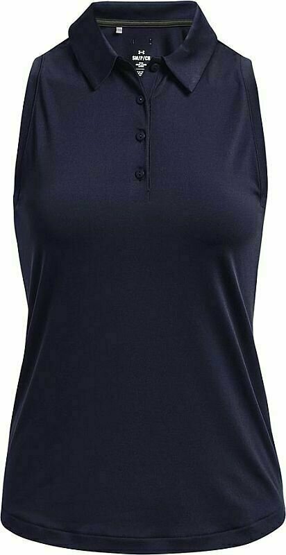 Chemise polo Under Armour Women's UA Zinger Sleeveless Midnight Navy/Jet Gray/Metallic Silver L Chemise polo