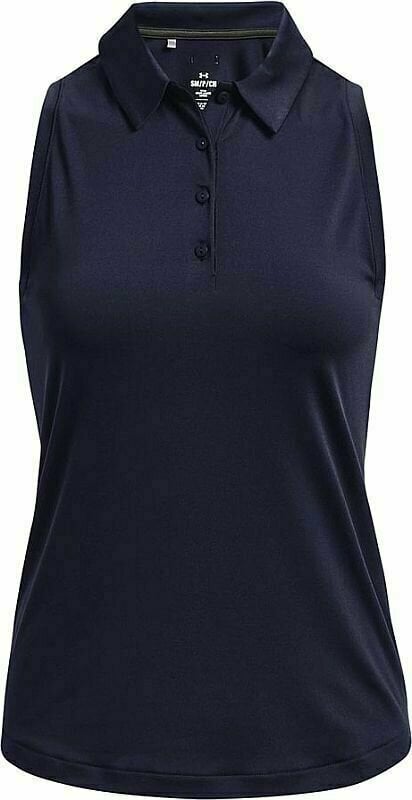 Under Armour Women's UA Zinger Sleeveless Polo Midnight Navy/Jet Gray/Metallic Silver XL