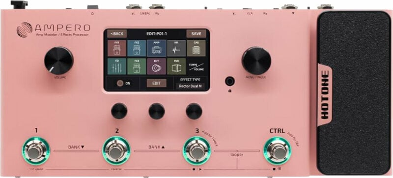 Guitar Multi-effect Hotone Ampero Pink Limited Edition