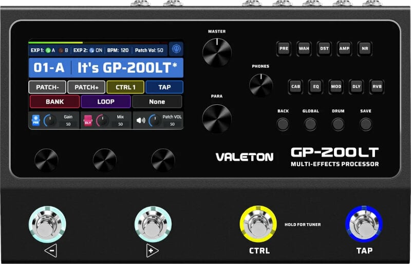 Multi-efeitos para guitarra Valeton GP-200LT